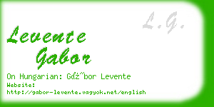 levente gabor business card